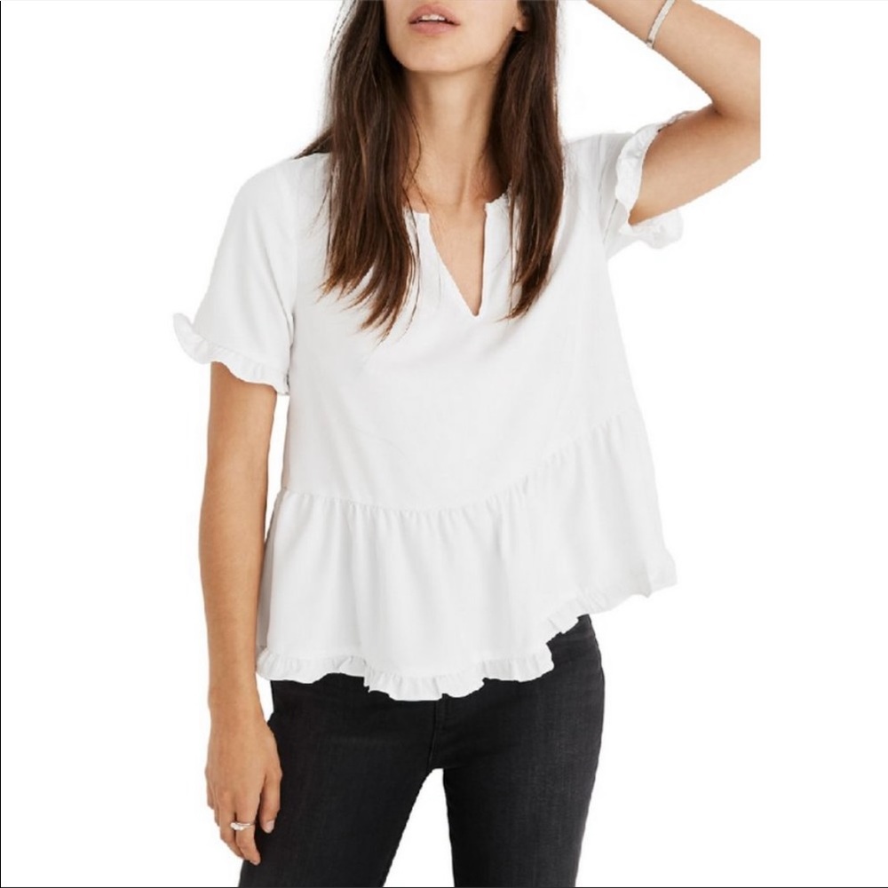 NWT Madewell peplum top oversized size X-Small